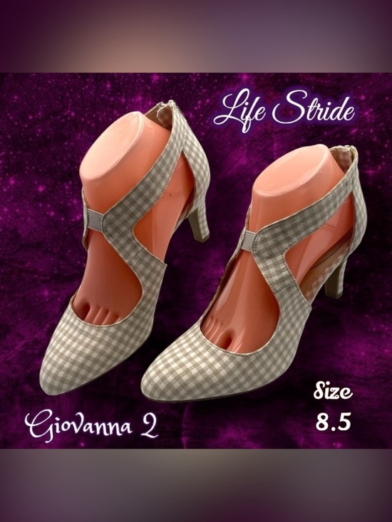 Life Stride Shoes - Lifestride Women's Giovanna 2 Heels Checked Size 8.5
